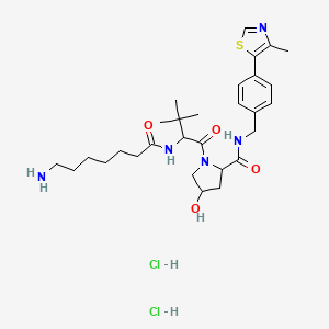 (2S,4R)-1-[(2S)-2-(7-aminoheptanoylamino)-3,3-dimethyl-butanoyl]-4-hydroxy-N-[[4-(4-methylthiazol-5-yl)phenyl]methyl]pyrrolidine-2-carboxamide;dihydrochloride