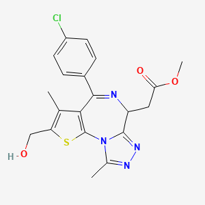 6H-Thieno[3,2-f][1,2,4]triazolo[4,3-a][1,4]diazepine-6-acetic acid,4-(4-chlorophenyl)-2-(hydroxymethyl)-3,9-dimethyl-, methyl ester, (6S)-