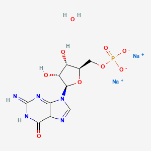 molecular formula C10H14N5Na2O9P B12303646 disodium;[(2R,3S,4R,5R)-3,4-dihydroxy-5-(2-imino-6-oxo-5H-purin-9-yl)oxolan-2-yl]methyl phosphate;hydrate 