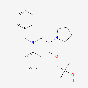 molecular formula C24H34N2O2 B1230367 2-((3-((Phenyl)(phenylmethyl)amino)-2-(1-pyrrolidinyl)propoxy)methyl)-2-propanol CAS No. 113816-81-2