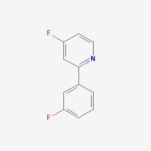 molecular formula C11H7F2N B12303708 4-Fluoro-2-(3-fluorophenyl)pyridine 