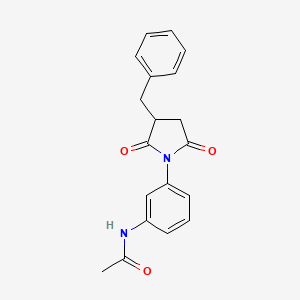 N-[3-[2,5-dioxo-3-(phenylmethyl)-1-pyrrolidinyl]phenyl]acetamide