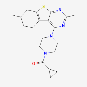 Cyclopropyl-[4-(2,7-dimethyl-5,6,7,8-tetrahydro-[1]benzothiolo[2,3-d]pyrimidin-4-yl)-1-piperazinyl]methanone
