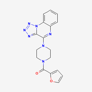 molecular formula C17H15N7O2 B1230376 2-呋喃基-[4-(4-四唑[1,5-a]喹喔啉基)-1-哌嗪基]甲酮 