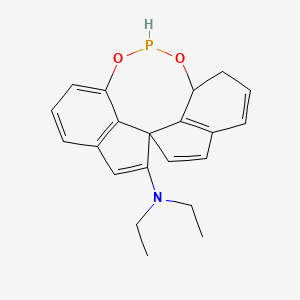 molecular formula C21H22NO2P B12303764 N,N-diethyl-10,30a-dihydroiindeno[7,1-de:1',7'-fg][1,3,2]dioxaphosphocin-5-amine 