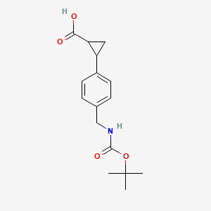 rac-(1R,2R)-2-[4-({[(tert-butoxy)carbonyl]amino}methyl)phenyl]cyclopropane-1-carboxylic acid, trans