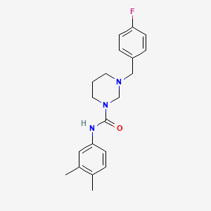 molecular formula C20H24FN3O B1230380 N-(3,4-dimethylphenyl)-3-[(4-fluorophenyl)methyl]-1,3-diazinane-1-carboxamide 