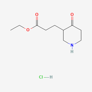 Ethyl 3-(4-oxopiperidin-3-yl)propanoate hydrochloride