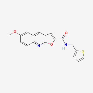 6-methoxy-N-(thiophen-2-ylmethyl)-2-furo[2,3-b]quinolinecarboxamide
