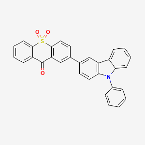 molecular formula C31H19NO3S B12303811 2-(9-Phenyl-9H-carbazol-3-yl)-9H-thioxanthen-9-one 10,10-dioxide CAS No. 1623010-64-9