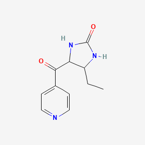 4-Ethyl-5-(pyridine-4-carbonyl)imidazolidin-2-one