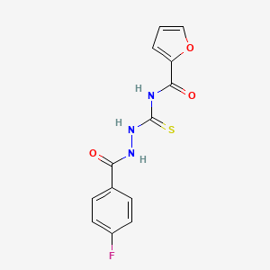 N-[[[(4-fluorophenyl)-oxomethyl]hydrazo]-sulfanylidenemethyl]-2-furancarboxamide