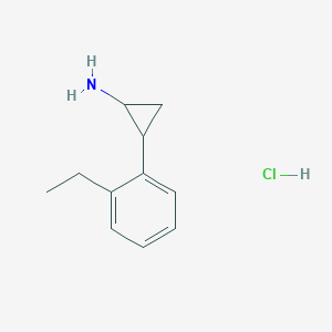 molecular formula C11H16ClN B12303834 trans-2-(2-Ethylphenyl)cyclopropan-1-amine hydrochloride 