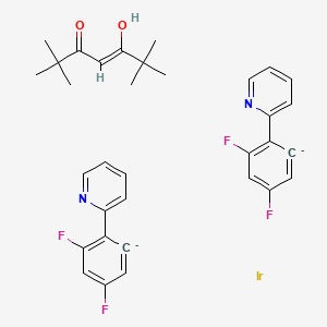 2-(2,4-difluorobenzene-6-id-1-yl)pyridine;(Z)-5-hydroxy-2,2,6,6-tetramethylhept-4-en-3-one;iridium