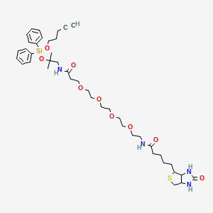 N-[2-[2-[2-[2-[3-[[2-methyl-2-[pent-4-ynoxy(diphenyl)silyl]oxypropyl]amino]-3-oxopropoxy]ethoxy]ethoxy]ethoxy]ethyl]-5-(2-oxo-1,3,3a,4,6,6a-hexahydrothieno[3,4-d]imidazol-4-yl)pentanamide