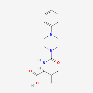 (2S)-3-methyl-2-[(4-phenylpiperazine-1-carbonyl)amino]butanoic acid