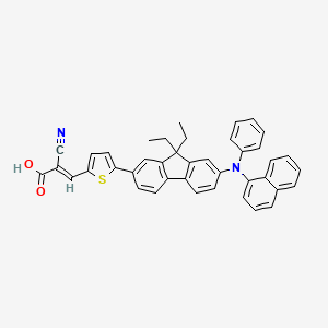 (E)-2-Cyano-3-(5-(9,9-diethyl-7-(naphthalen-1-yl(phenyl)amino)-9H-fluoren-2-yl)thiophen-2-yl)acrylic acid