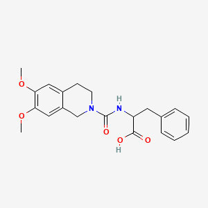 molecular formula C21H24N2O5 B12303896 (2S)-2-[(6,7-Dimethoxy-1,2,3,4-tetrahydroisoquinoline-2-carbonyl)amino]-3-phenylpropanoic acid 