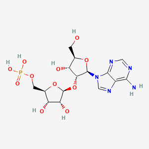 molecular formula C15H22N5O11P B1230392 [(2R,3S,4R,5S)-5-[(2R,3R,4R,5R)-2-(6-aminopurin-9-yl)-4-hydroxy-5-(hydroxymethyl)oxolan-3-yl]oxy-3,4-dihydroxyoxolan-2-yl]methyl dihydrogen phosphate CAS No. 28050-13-7