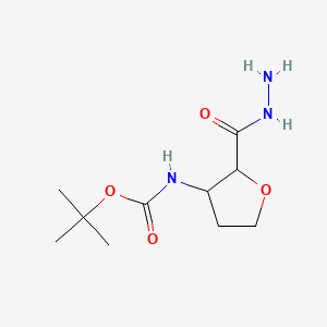 rac-tert-butyl N-[(2R,3S)-2-(hydrazinecarbonyl)oxolan-3-yl]carbamate, cis