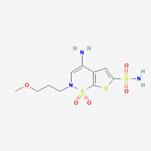 molecular formula C10H15N3O5S3 B1230394 3,4-二氢-N(4)-去乙基溴佐拉胺 