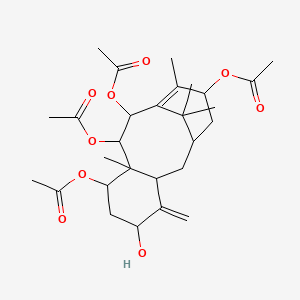 (7,9,10-Triacetyloxy-5-hydroxy-8,12,15,15-tetramethyl-4-methylidene-13-tricyclo[9.3.1.03,8]pentadec-11-enyl) acetate