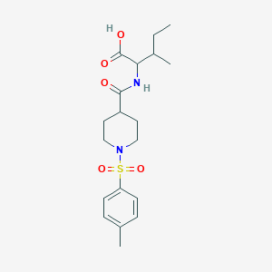 molecular formula C19H28N2O5S B12303947 3-Methyl-2-{[1-(4-methylbenzenesulfonyl)piperidin-4-yl]formamido}pentanoic acid 