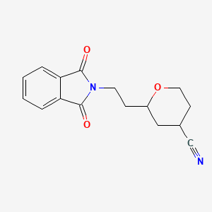 molecular formula C16H16N2O3 B12303951 2-(2-(1,3-dioxoisoindolin-2-yl)ethyl)tetrahydro-2H-pyran-4-carbonitrile 