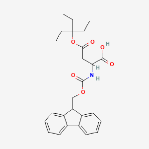 molecular formula C26H31NO6 B12303960 4-(3-ethylpentan-3-yloxy)-2-(9H-fluoren-9-ylmethoxycarbonylamino)-4-oxobutanoic acid 