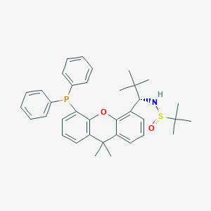 molecular formula C36H42NO2PS B12303966 (Rs)-N-((S)-1-(5-(Diphenylphosphanyl)-9,9-dimethyl-9H-xanthen-4-yl)-2,2-dimethylpropyl)-2-methylpro 