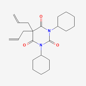 molecular formula C22H32N2O3 B1230397 1,3-Dicyclohexyl-5,5-diallylbarbituric acid CAS No. 34374-12-4