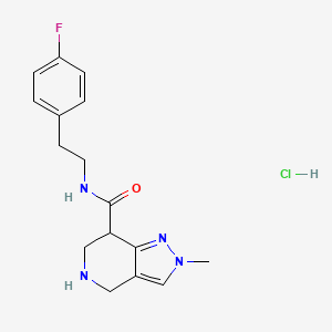 N-(4-fluorophenethyl)-2-methyl-4,5,6,7-tetrahydro-2H-pyrazolo[4,3-c]pyridine-7-carboxamide hydrochloride