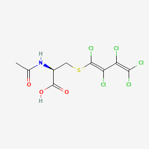 molecular formula C9H8Cl5NO3S B1230400 S-Pentachlorobutadienyl-N-acetylcysteine CAS No. 89784-39-4