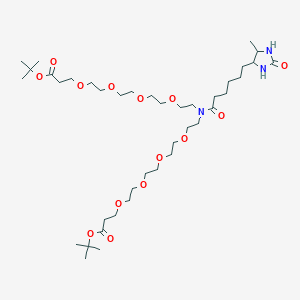 tert-butyl 1-{N-[15-(tert-butoxy)-15-oxo-3,6,9,12-tetraoxapentadecan-1-yl]-6-[(4R,5S)-5-methyl-2-oxoimidazolidin-4-yl]hexanamido}-3,6,9,12-tetraoxapentadecan-15-oate