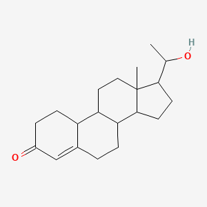 molecular formula C20H30O2 B12304025 (8S,9S,10R,13R,14S,17S)-17-(1-hydroxyethyl)-13-methyl-2,6,7,8,9,10,11,12,14,15,16,17-dodecahydro-1H-cyclopenta[a]phenanthren-3-one 