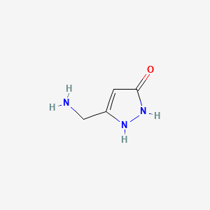 molecular formula C4H7N3O B1230403 5-Aminomethylpyrazolin-5-one CAS No. 33512-95-7