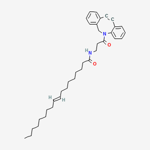 molecular formula C36H48N2O2 B12304035 (E)-N-[3-(2-azatricyclo[10.4.0.04,9]hexadeca-1(16),4,6,8,12,14-hexaen-10-yn-2-yl)-3-oxopropyl]octadec-9-enamide 