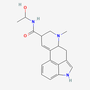 molecular formula C18H21N3O2 B12304047 (S)-9,10-Didehydro-N-(1-hydroxyethyl)-6-methylergoline-8beta-carboxamide 