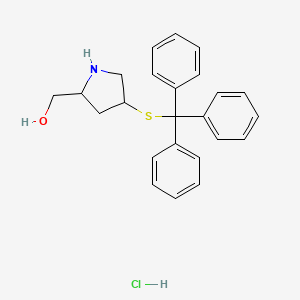 molecular formula C24H26ClNOS B12304062 (4-Tritylsulfanylpyrrolidin-2-yl)methanol;hydrochloride 