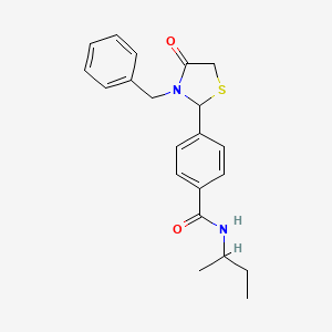 molecular formula C21H24N2O2S B1230413 N-丁-2-基-4-[4-氧代-3-(苯甲基)-2-噻唑烷基]苯甲酰胺 