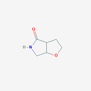 molecular formula C6H9NO2 B12304135 rac-(3aR,6aS)-hexahydro-2H-furo[2,3-c]pyrrol-4-one, cis 