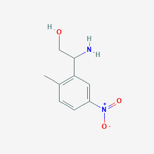 molecular formula C9H12N2O3 B12304162 (2R)-2-Amino-2-(2-methyl-5-nitrophenyl)ethan-1-OL 