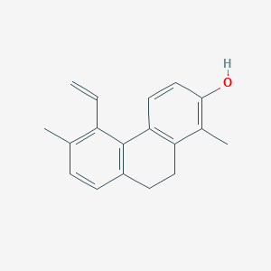 molecular formula C18H18O B12304177 1,6-Dimethyl-5-vinyl-9,10-dihydrophenanthren-2-ol 