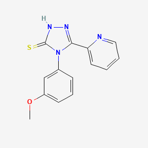 4-(3-methoxyphenyl)-5-(pyridin-2-yl)-4H-1,2,4-triazole-3-thiol