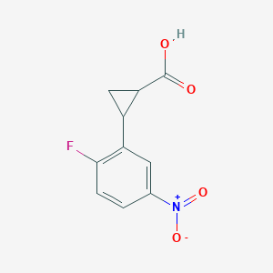 molecular formula C10H8FNO4 B12304179 trans-2-(2-Fluoro-5-nitrophenyl)cyclopropane-1-carboxylic acid 