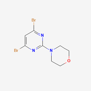 molecular formula C8H9Br2N3O B12304186 4-(4,6-Dibromopyrimidin-2-yl)morpholine 