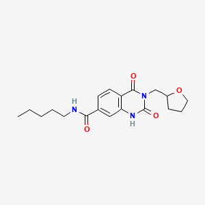 molecular formula C19H25N3O4 B1230419 2,4-dioxo-3-(2-oxolanylmethyl)-N-pentyl-1H-quinazoline-7-carboxamide 