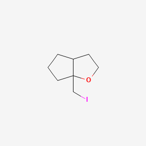 molecular formula C8H13IO B12304196 rac-(3aR,6aR)-6a-(iodomethyl)-hexahydro-2H-cyclopenta[b]furan 