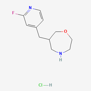 6-((2-Fluoropyridin-4-yl)methyl)-1,4-oxazepane hydrochloride