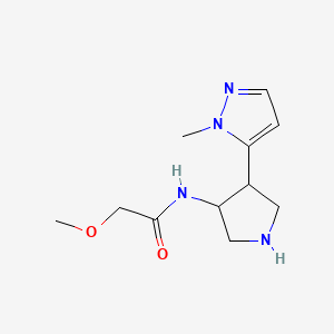 rac-2-methoxy-N-[(3R,4S)-4-(1-methyl-1H-pyrazol-5-yl)pyrrolidin-3-yl]acetamide, trans